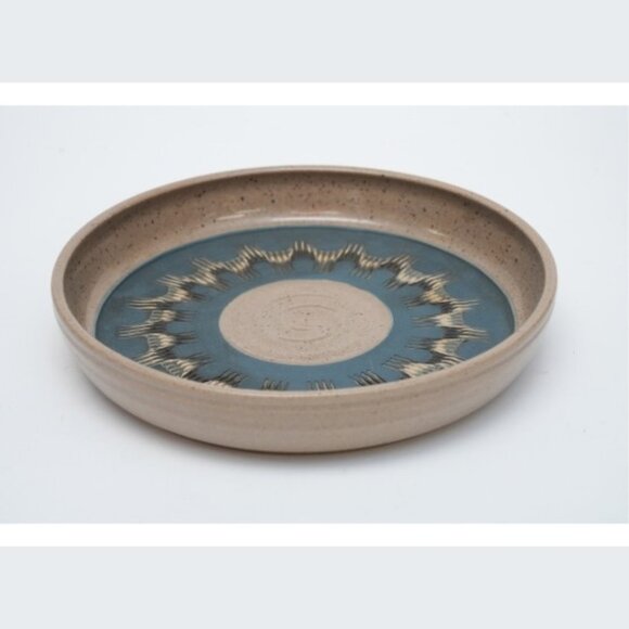 Vintage MCM Abstract Handcrafted Stoneware Studio Pottery Dish - Picture 2 of 6
